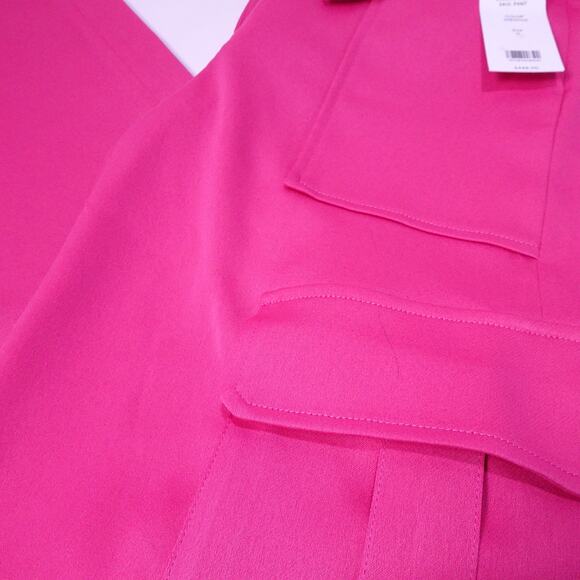 Veronica Beard Women's Saul Pant Hibiscus Satin Utility Wide Leg Pants 4 NWT 448 - Picture 8 of 12